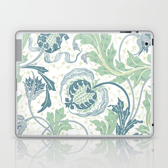 Walter Crane Teazle Mint Green Floral Laptop & iPad Skin