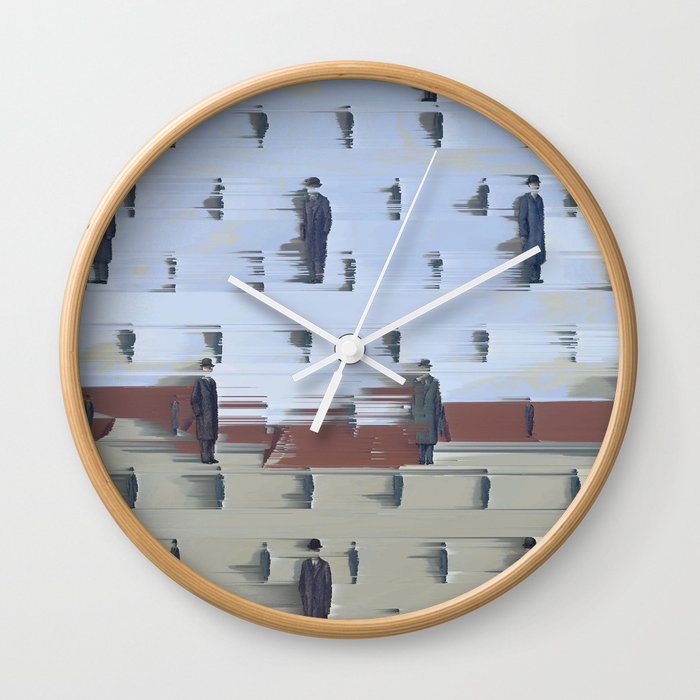 Golconda - Rene Magritte Wall Clock