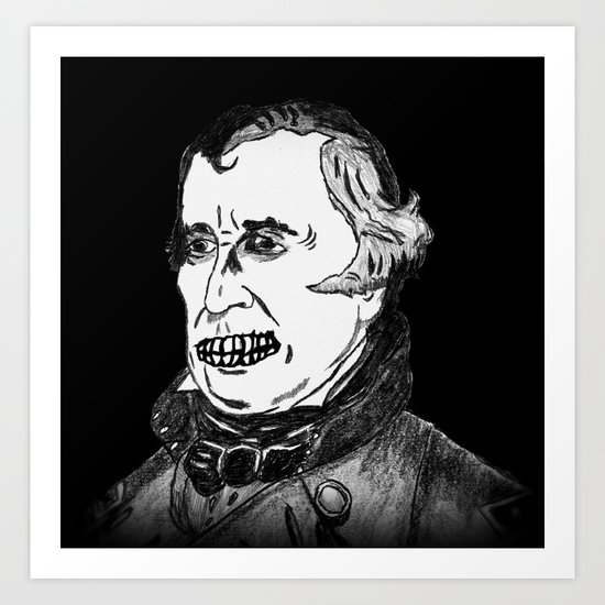 12. Zombie Zachary Taylor Art Print