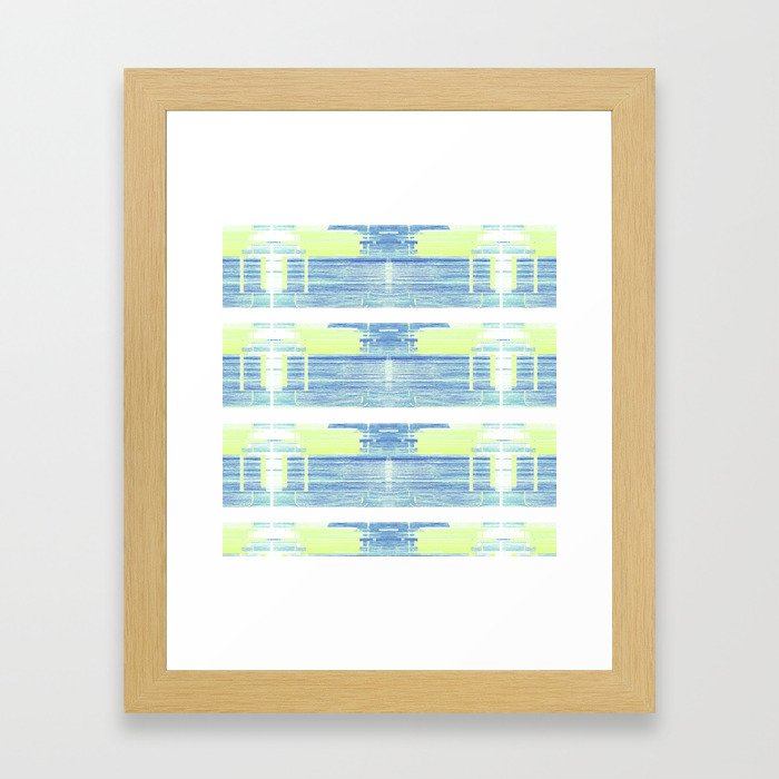 Geometric Background with Client's Logo  Framed Art Print