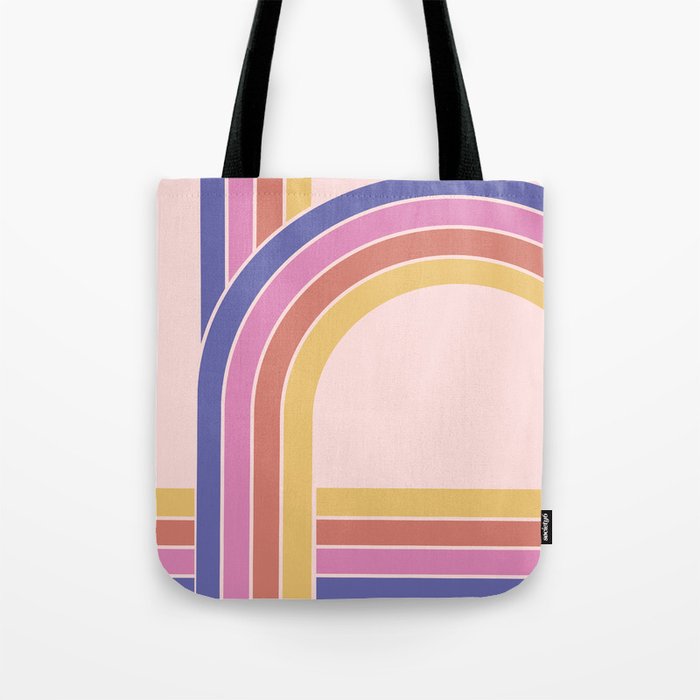 Very Peri Retro Rainbow Tote Bag