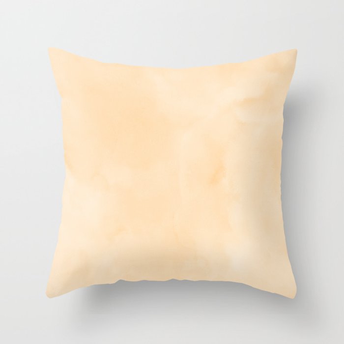 Simply Orange Sherbet Watercolor Throw Pillow