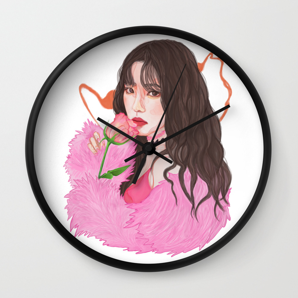 Irene Red Velvet Bad Boy Wall Clock By Kurisuart Society6