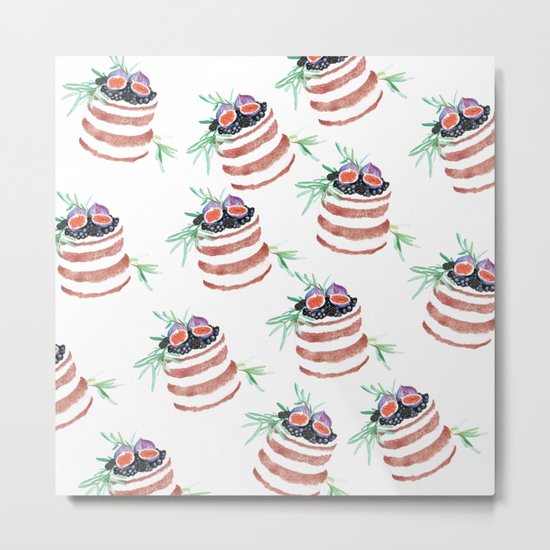 Fig cakes pattern Metal Print