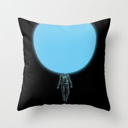 Cosmic Heads - Blue Star Man Throw Pillow