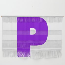 P (Violet & White Letter) Wall Hanging