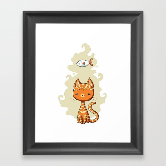 Ginger Cat Framed Art Print