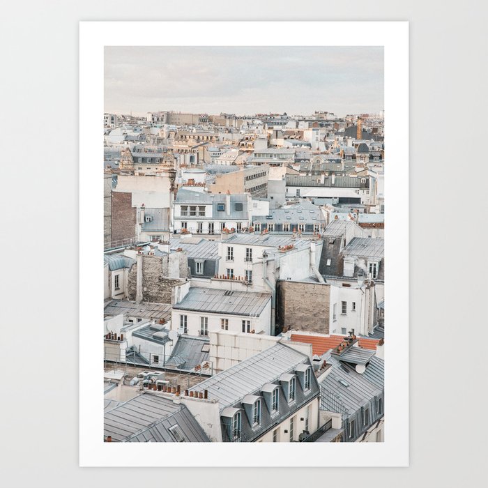 Rooftops of Paris Art Print