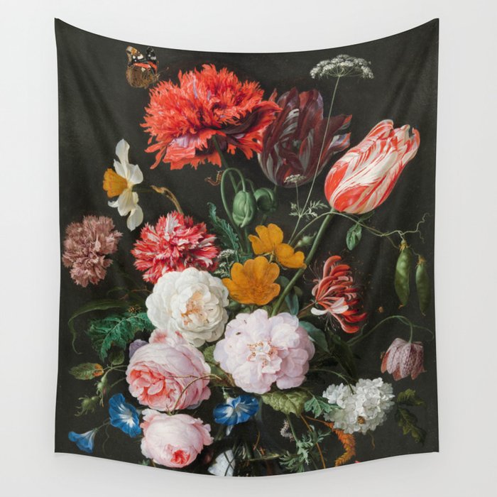 Dutch Golden Age Floral Painting Wall Tapestry