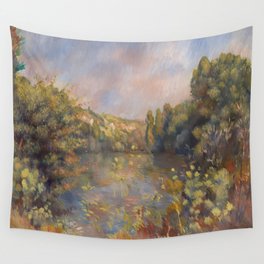 Lakeside Landscape by Renoir Wall Tapestry