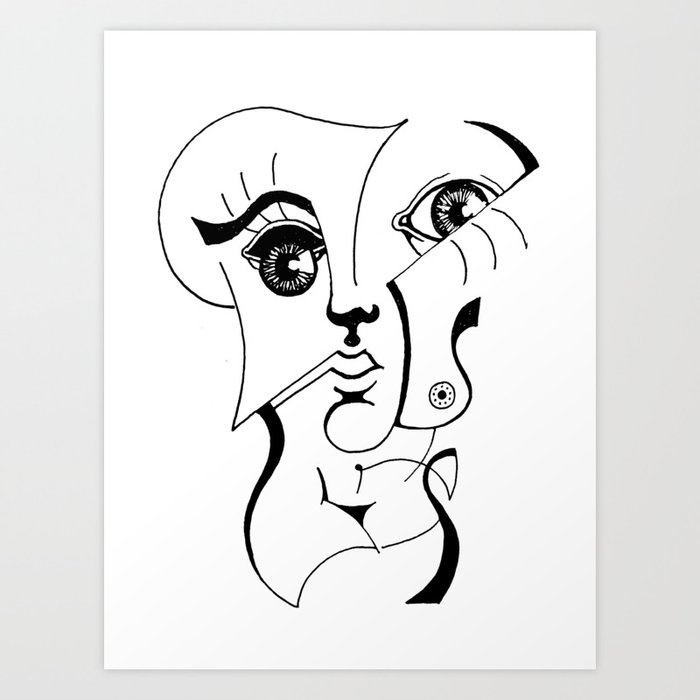 Abstract Woman Figure Art Print By Giorgio Caf Society6