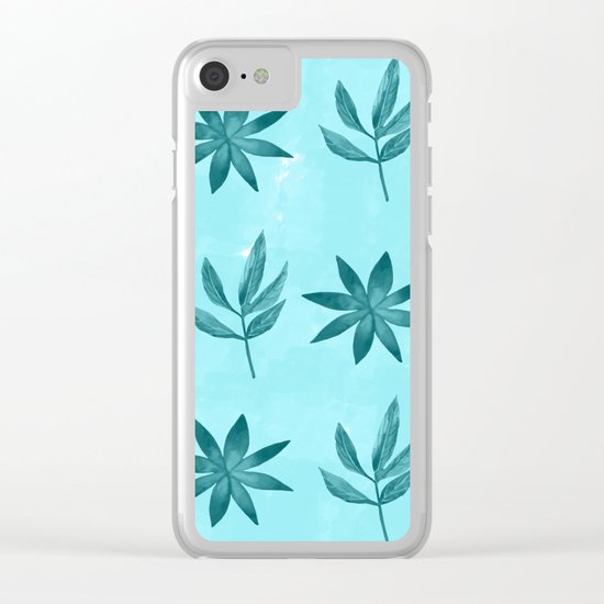 Colorful Leaves IX Clear iPhone Case