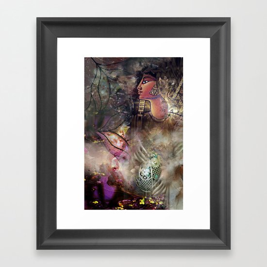 Gold and Glass Framed Art Print
