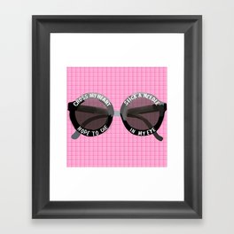 Circle Sunglasses cross my heart Framed Art Print