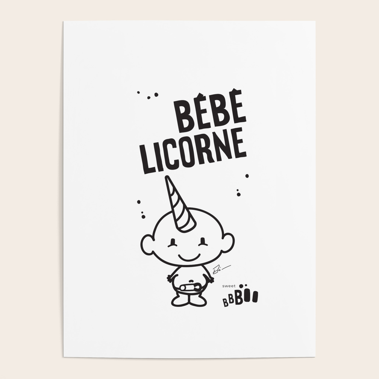 Bebe Licorne Poster By Sweet boo Society6