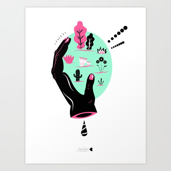 Powerful hand Art Print