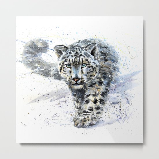 snow leopard Metal Print