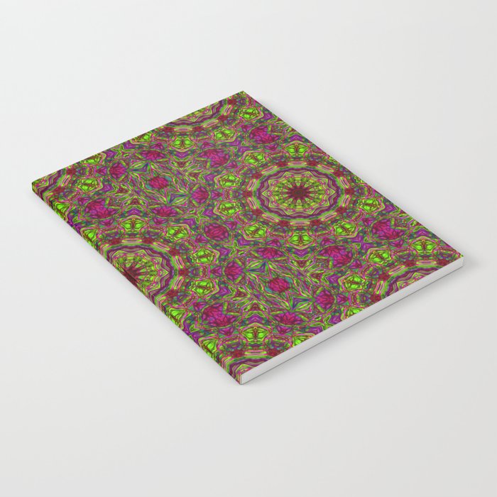 Green and Pink Kaleidoscope Notebook