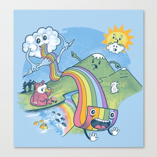 Rainbow Pasta Canvas Print