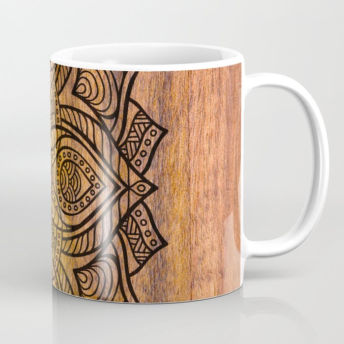 Mandala on Wood Coffee Mug