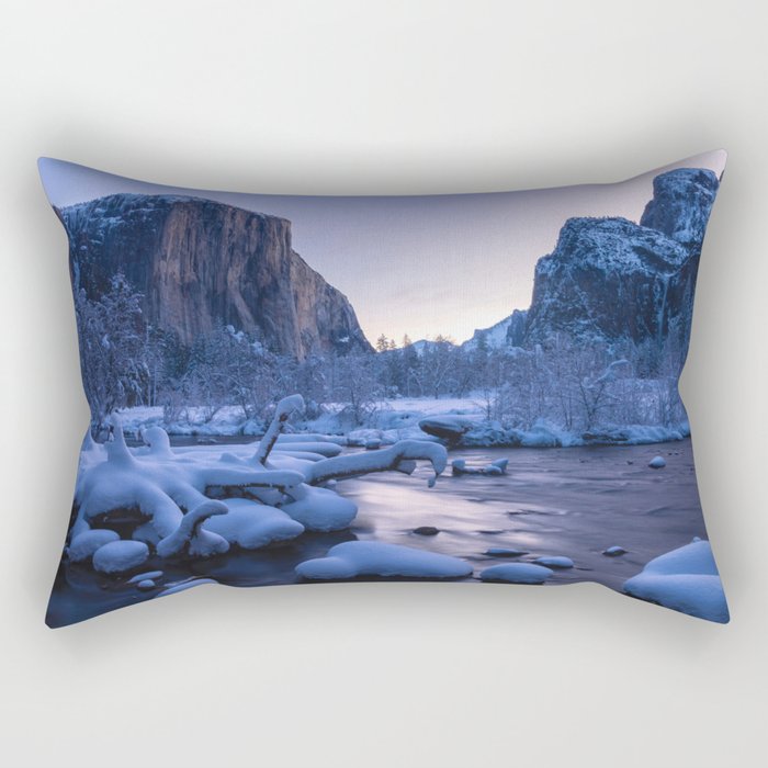Valley Winter Dawn Rectangular Pillow
