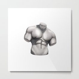 Torso. Sculpture Metal Print | Statuary, Body, Torso, Male, Curated, Marble, Sculpt, Chest, Nude, Gay 