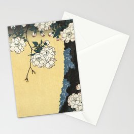 Utagawa Hiroshige - Mossy Trunk and Cherry Blossoms Stationery Card