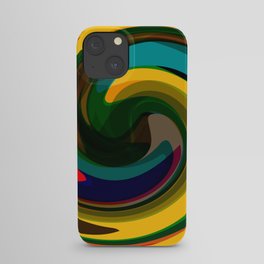 Colorful swirl illustration. iPhone Case