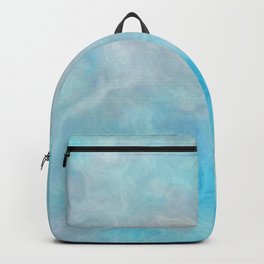 Abstract aqua marine turquoise marble ombre Backpack