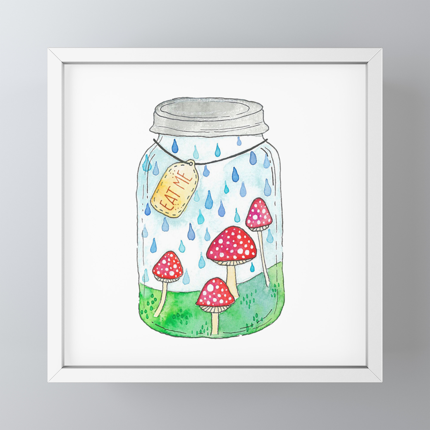 Mini mushroom in a jar