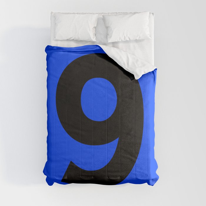 Number 9 (Black & Blue) Comforter