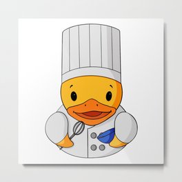 Chef Rubber Duck Metal Print
