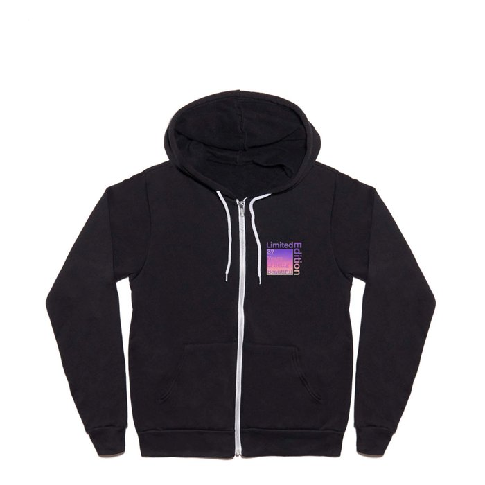 37 Year Old Gift Gradient Limited Edition 37th Retro Birthday Full Zip Hoodie