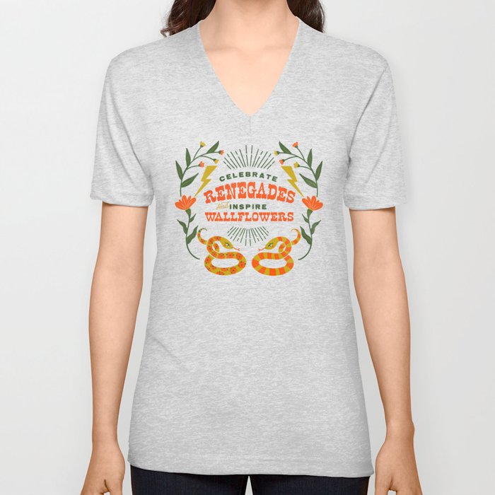 Celebrate Renegades & Inspire Wallflowers V Neck T Shirt