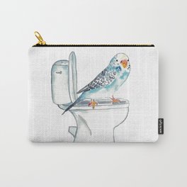 Bird budgie toilet Painting Wall Poster Watercolor Carry-All Pouch