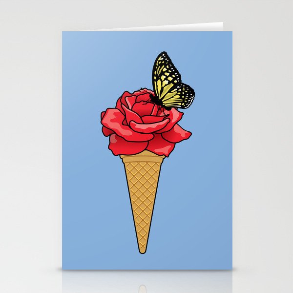 Butterfly Ice Cream Stationery Cards
