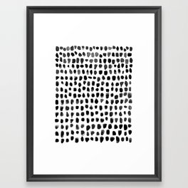 Dots (Black) Framed Art Print