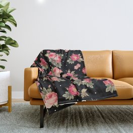 Peony Floral Throw Blanket