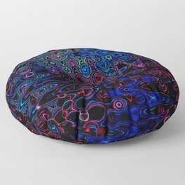 Psychedelic Dark Zigzag Floor Pillow