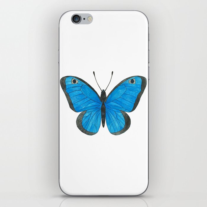 Morpho Butterfly Illustration iPhone Skin