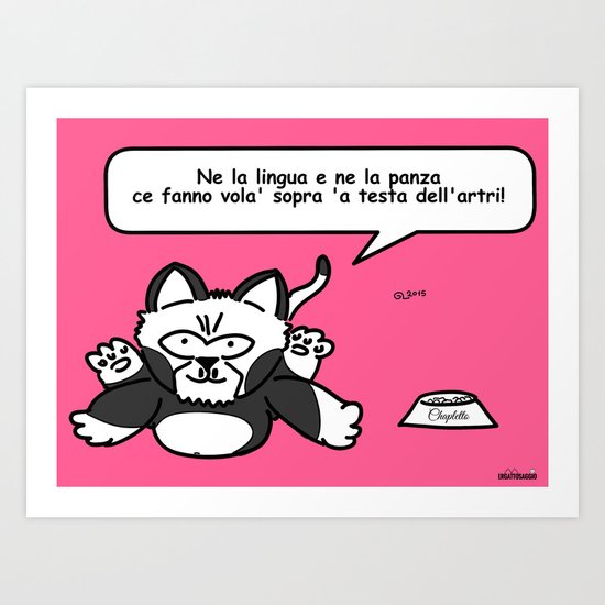 the wise cat - intelligence Art Print