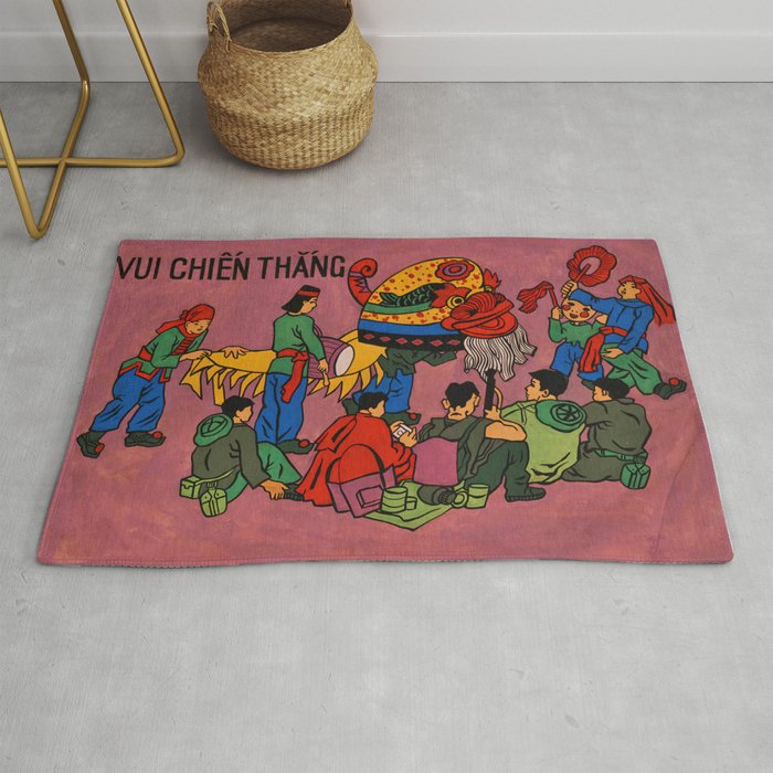 Vietnamese Poster: Vui Chiến Thắng Victory Celebration Rug