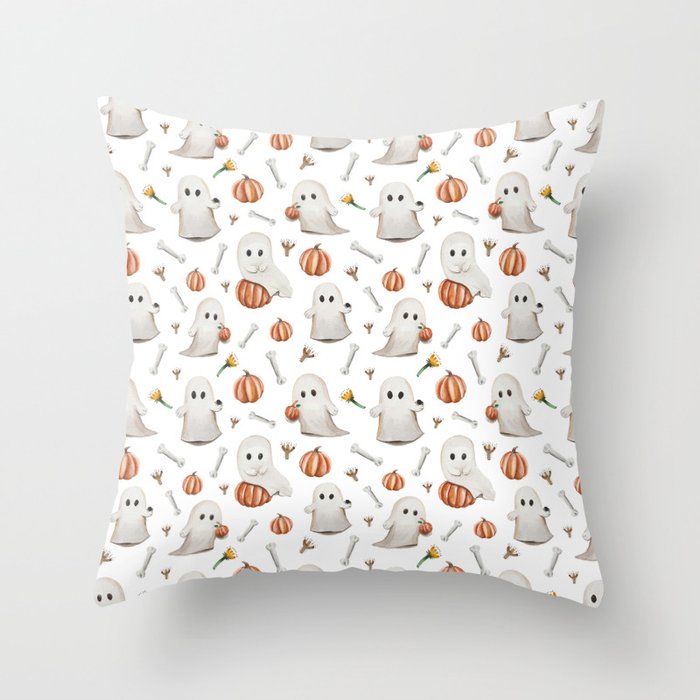 HALLOWEEN GHOST PARTY 2  Throw Pillow