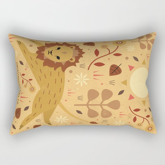 Rare Maned Lioness Rectangular Pillow