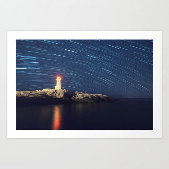 Spinning over the Lighthouse Art Print