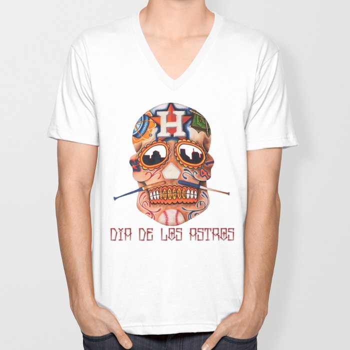 Dia De Los Astros V Neck T Shirt by doctor iNk