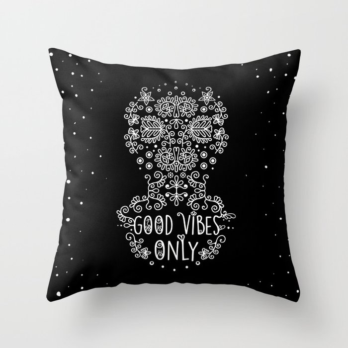 Good Vibes Only Throw Pillow