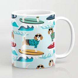 Beagle surfing pattern cute pet gifts dog lovers beagles Mug