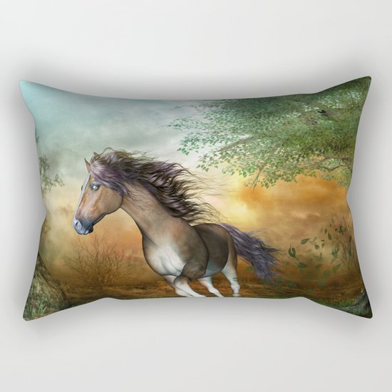 Beautiful brown horse Rectangular Pillow