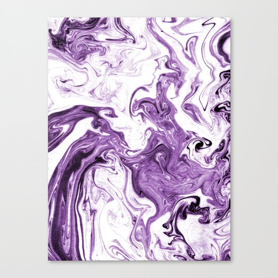 Marble Suminagashi lilac 4 watercolor pattern art pisces water wave ocean minimal design Canvas Print